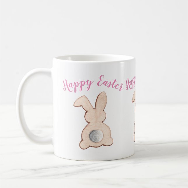 Caneca De Café Páscoa Bunny Cottontail Coffee Mug (Esquerda)