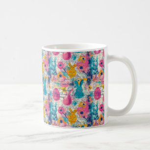 Caneca De Café Páscoa Bunny Splash: Matizes de Felicidade