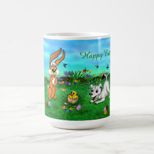 Caneca De Café Páscoa - Coelho e Pintinho da Capo