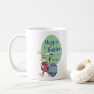 Caneca De Café Páscoa de hoppy para você Artista Coelho Café Mug
