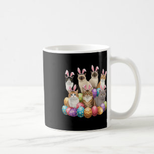 Caneca De Café Páscoa Dia Gato Coelhinho Ovos Gráfico Homens Mulh