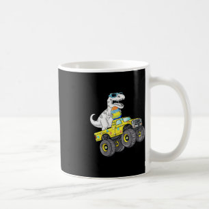 Caneca De Café Páscoa Dia T Rex Dino Dirigindo Um Monster Truck B