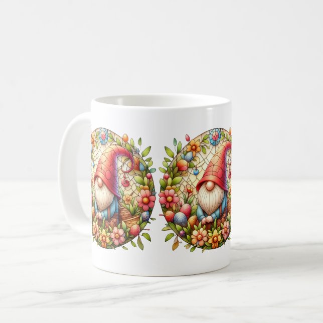 Caneca De Café Páscoa Gnomo Coffee Mug (Frente Esquerda)