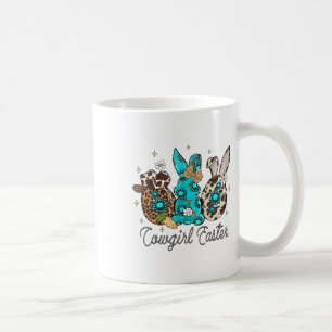Caneca De Café Páscoa Ocidental Divertida Dia de Páscoa Bunny Cow