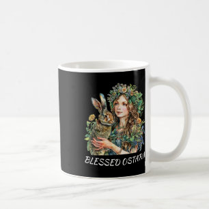 Caneca De Café Páscoa Ostara Estres Pagã Ostara Bênçãos Coelho