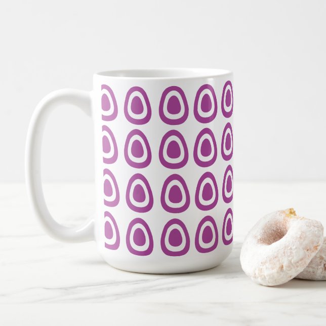 Caneca De Café Páscoa páscoa de Ovos de Páscoa Roxos (Com Donut)