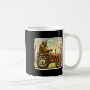 Caneca De Café Páscoa pé grande coelho trator divertido primavera