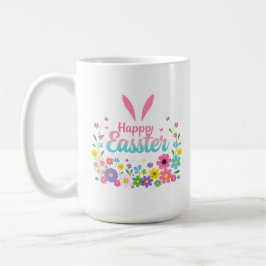 Caneca De Café Páscoa Primavera de Páscoa felz pascoa de Coelho 