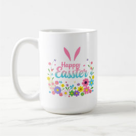 Caneca De Café Páscoa Primavera de Páscoa felz pascoa de Coelho 