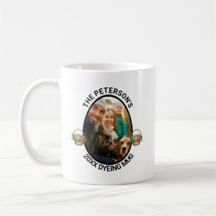 Caneca De Café Páscoa Pun   Personalizado 2025 Foto da Família Ti