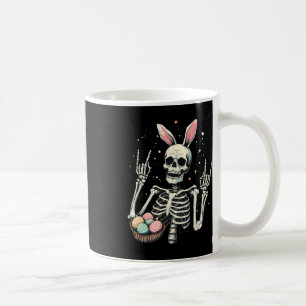 Caneca De Café Páscoa Skeleton Bunny Rock Hand Boys Kids M