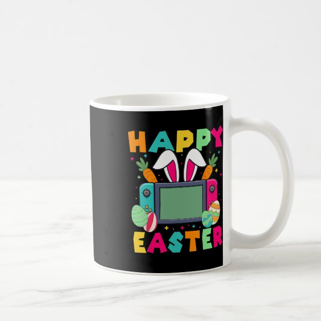 Caneca De Café Páscoa Video Game Bunny Gaming Controller Gamer Bo (Direita)