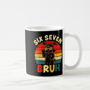 Caneca De Café Páscoa vintage 67 seis sete bruh meme gíria coelho