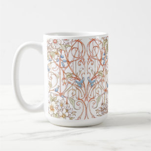 Caneca De Café Passado Elegante Floral Pastel Vintage