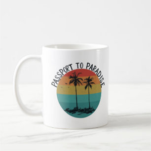 Caneca De Café Passaporte para Paradise Hoodie
