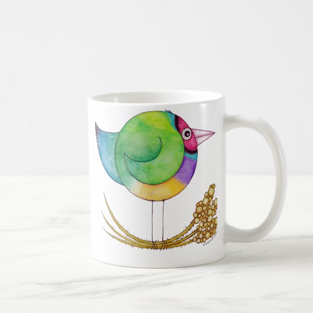 Caneca De Café Passarinho Mug* de Gouldian (Direita)
