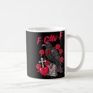 Caneca De Café Passarinho Preto Engraçado F-caw-f Anti Dia dos Na