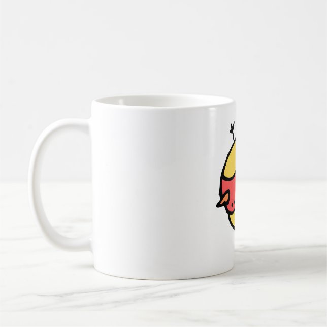 Caneca De Café Passarinho yin e yang com pernas (Esquerda)