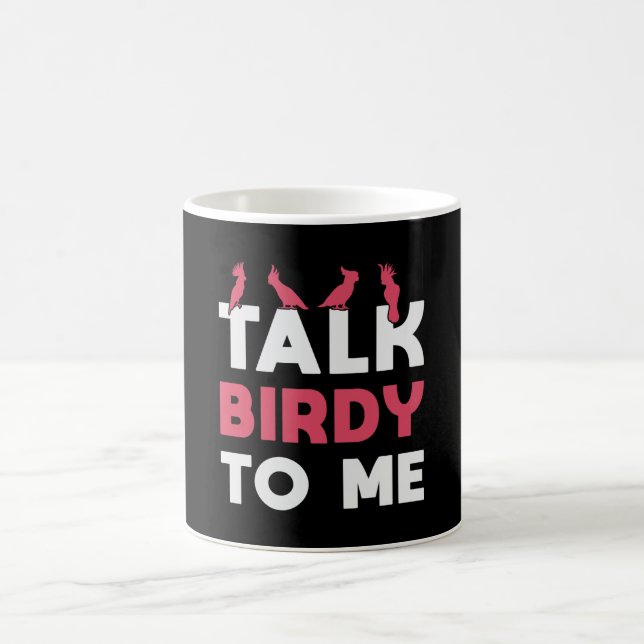 Caneca De Café Pássaro Assistindo Retro Fale Birdy Comigo, Vigia  (Centro)