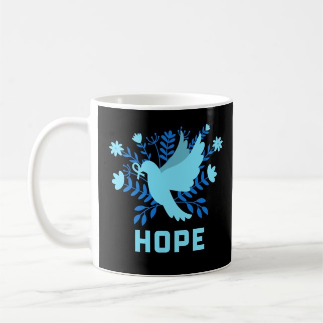 Caneca De Café Pássaro Azul da Esperança e da Paz - Dove (Esquerda)