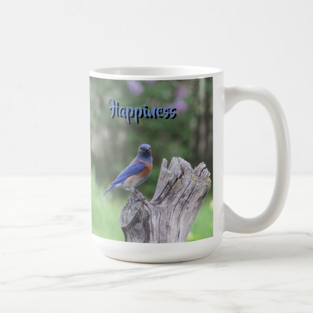 Caneca De Café Pássaro Azul da Felicidade (Direita)