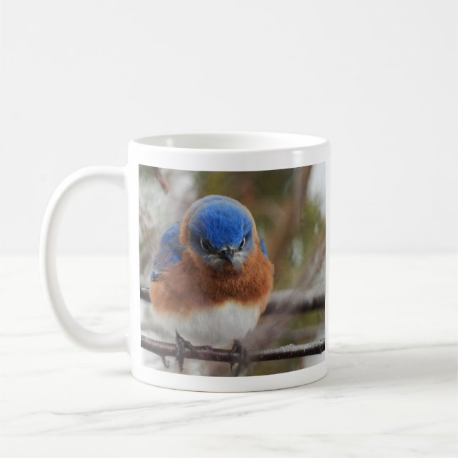 Caneca De Café Pássaro-azul-oriental Zangado (Esquerda)