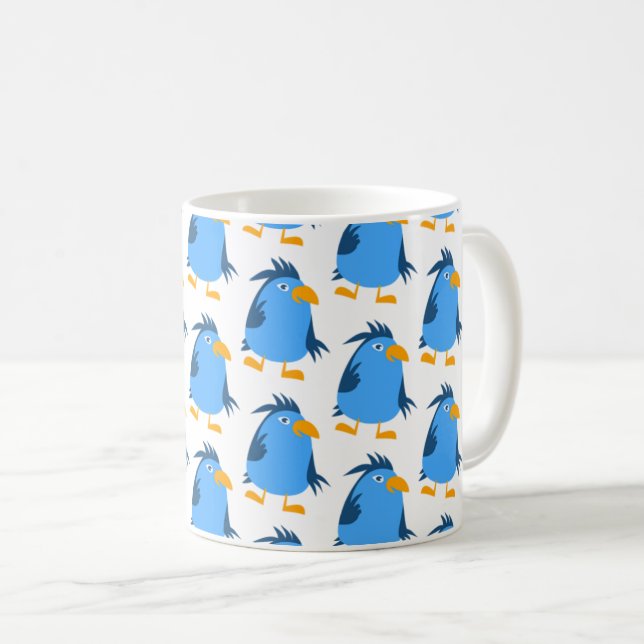 Caneca De Café Pássaro Azul para Crianças (Frente Esquerda)