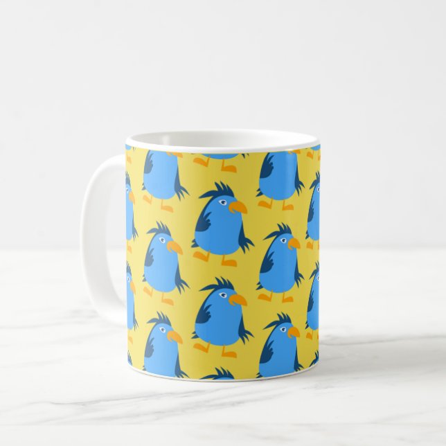 Caneca De Café Pássaro Azul para Crianças (Frente Esquerda)