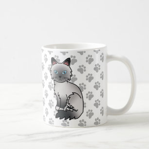 Caneca De Café Pássaro-azul / Ragdolé Gato e patas