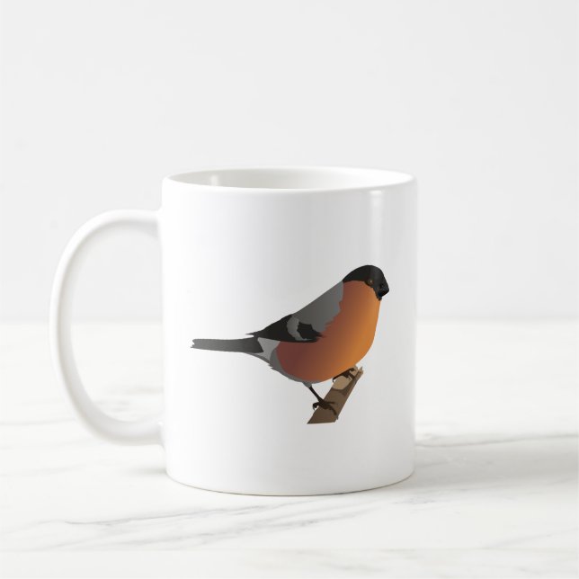 Caneca De Café Pássaro Bullfinch (Esquerda)