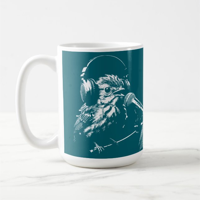 Caneca De Café Pássaro Cantando (Esquerda)