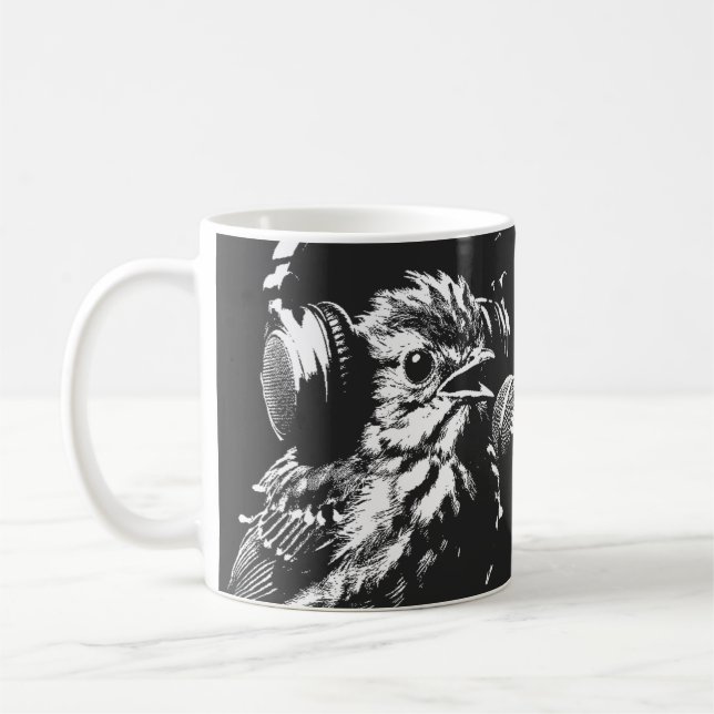 Caneca De Café Pássaro Cantando (Esquerda)