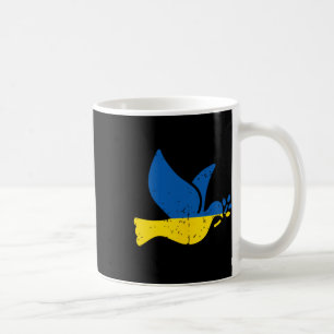 Caneca De Café Pássaro da Paz Ucraniano - Bandeira da Ucrânia Azu