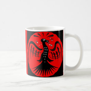 Caneca De Café pássaro de arte popular fantástico