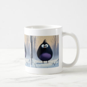 Caneca De Café Pássaro de inverno cômico