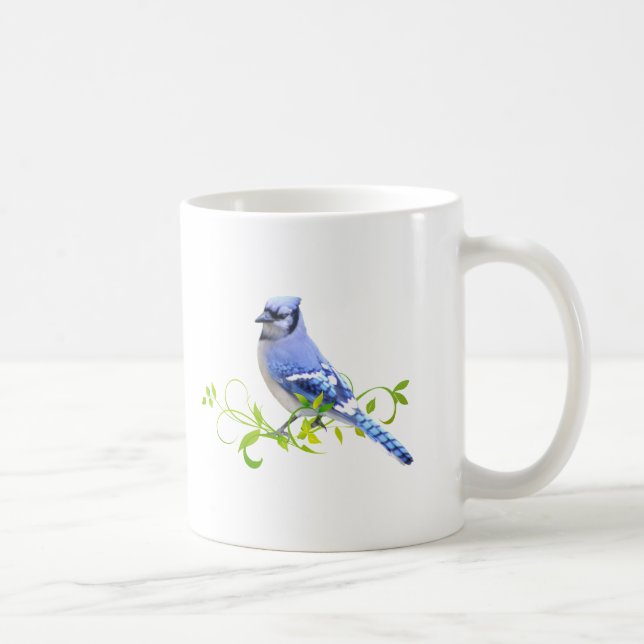 Caneca De Café Pássaro de Jay azul (Direita)