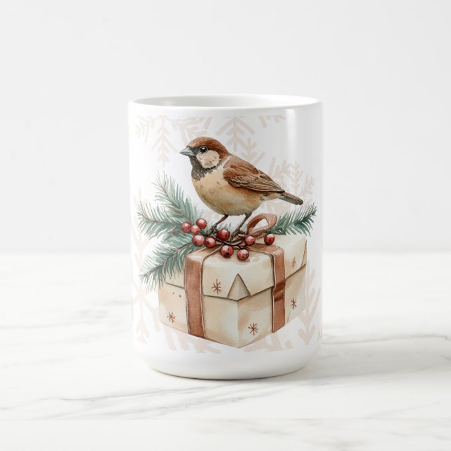 Caneca De Café Pássaro de Natal (Centro)
