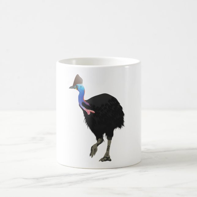 Caneca De Café Pássaro do Cassowary (Centro)