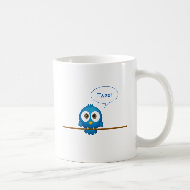 Caneca De Café Pássaro do Twitter (Direita)