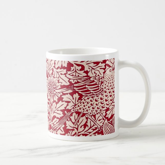 Caneca De Café Pássaro e anêmona de William Morris (Direita)