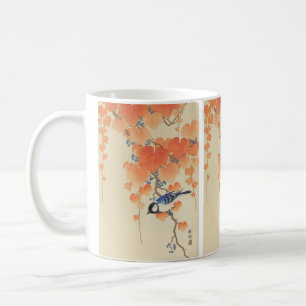 Caneca De Café Pássaro e hera vermelha por Ohara Koson