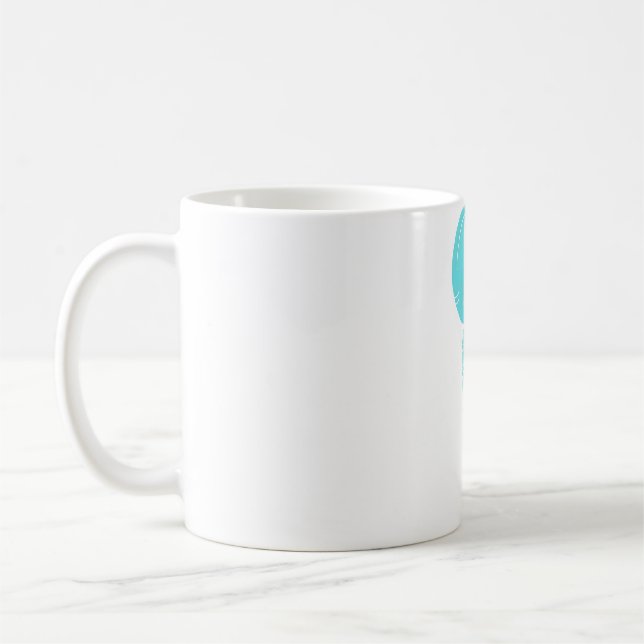 Caneca De Café Pássaro falcão azul e lua (Esquerda)