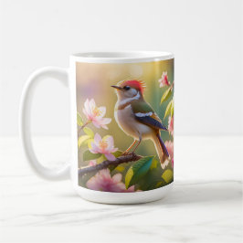 Caneca De Café Pássaro Fantasia do Warblay Chested Buff