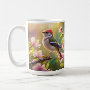 Caneca De Café Pássaro Fantasia do Warblay Chested Buff