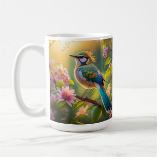 Caneca De Café Pássaro Fantástico de Ala Verde