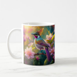 Caneca De Café Pássaro Fantástico Laranja Cotoso Arco-Íris