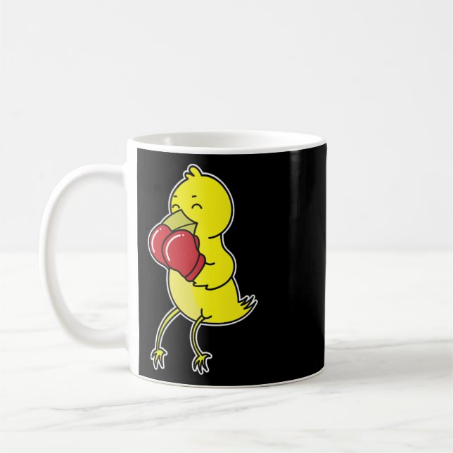 Caneca De Café Pássaro Faz Boxe  (Esquerda)