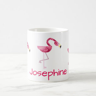 Caneca De Café Pássaro Flamingo Rosa Personalizado