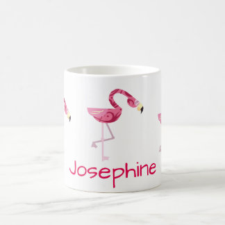 Caneca De Café Pássaro Flamingo Rosa Personalizado