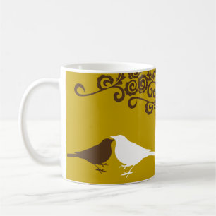 Caneca De Café Pássaro girino nome personalizado bridal presentes